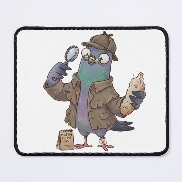 Item preview, Sherlock Pigeon Detective - The Case of the Missing Crumb Vector Art designed and sold by CreativeNest Prints.