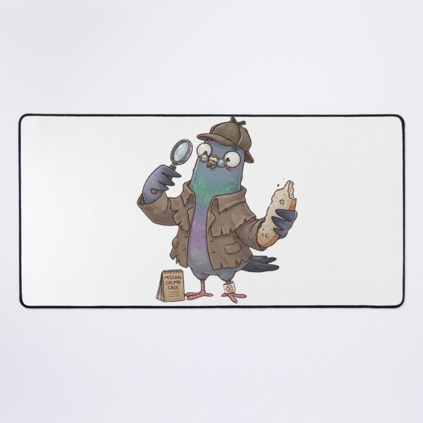 Item preview, Sherlock Pigeon Detective - The Case of the Missing Crumb Vector Art designed and sold by CreativeNest Prints.