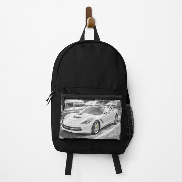Item preview, 2014 Corvette Stingray Coupe Velocity Yellow Hood Badge Poster designed and sold by RichFrancoCars.