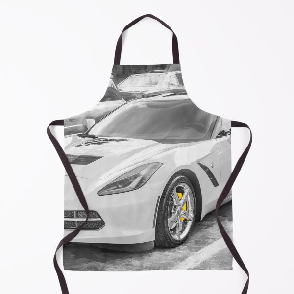 Item preview, 2014 Corvette Stingray Coupe Velocity Yellow Hood Badge Poster designed and sold by RichFrancoCars.
