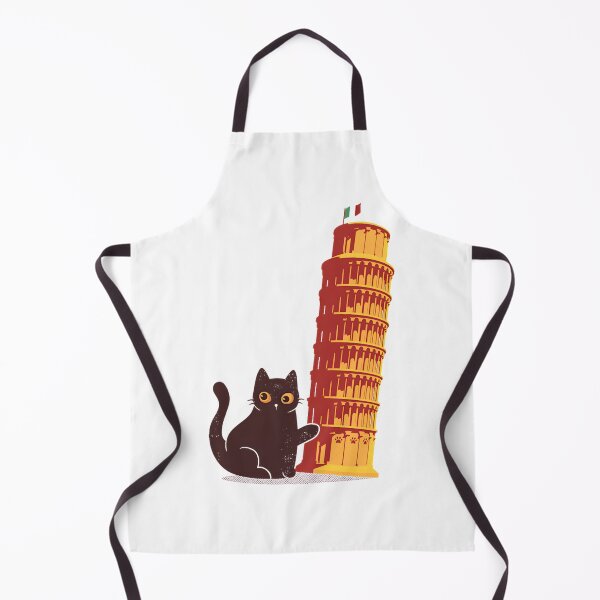 Item preview, Purrfectly Tilted Cute Cat Leaning Like Pisa Tower Funny Cat Illustration designed and sold by satawis.