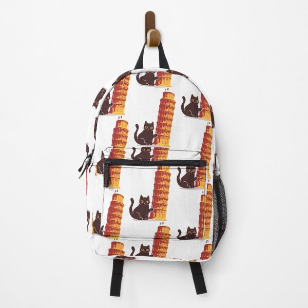 Item preview, Purrfectly Tilted Cute Cat Leaning Like Pisa Tower Funny Cat Illustration designed and sold by satawis.