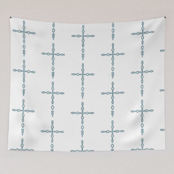 Item preview, Optical Illusion Striped Cross Modern Op Art Geometric Emblem designed and sold by Akanyoni Studio .