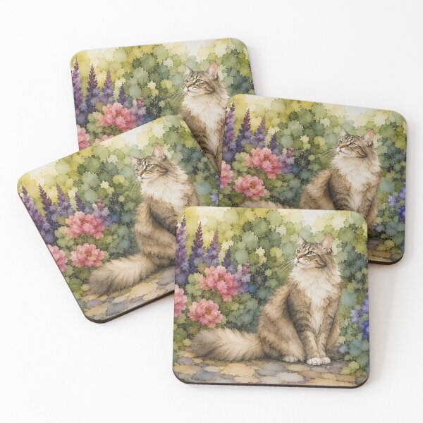 Item preview, Cat in the Garden designed and sold by PurrfectWhisper.