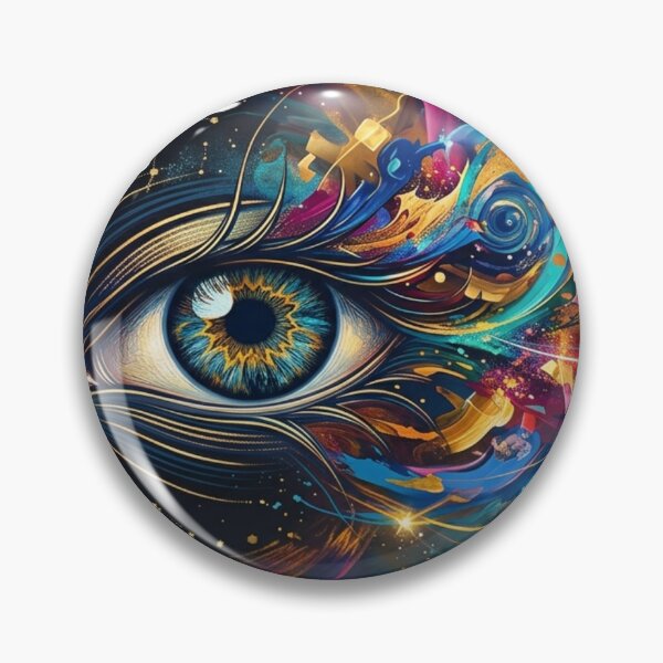 Item preview, Cosmic Vision: Psychedelic Eye and Galaxy Burst designed and sold by Dundys.