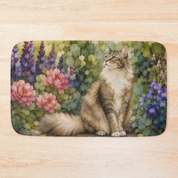 Item preview, Cat in the Garden designed and sold by PurrfectWhisper.