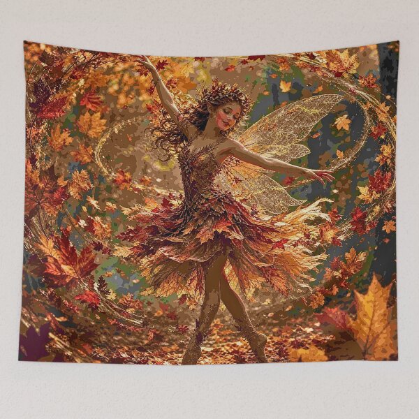 Item preview, Autumn Leaves Dancing Fairy Magic designed and sold by Storybook Botanica.