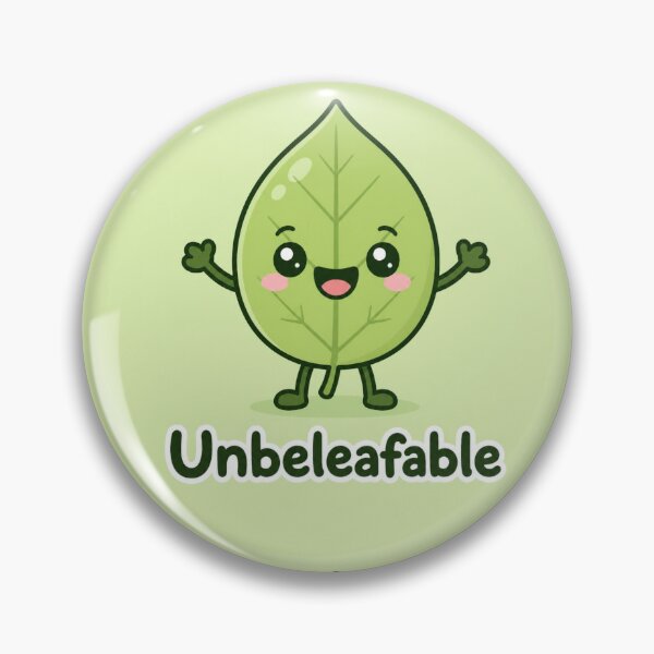 Item preview, Unbeleafable Funny Leaf Illustration | Cute Pun Gift designed and sold by moonlit.ink.shop.