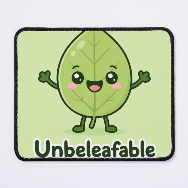 Item preview, Unbeleafable Funny Leaf Illustration | Cute Pun Gift designed and sold by moonlit.ink.shop.