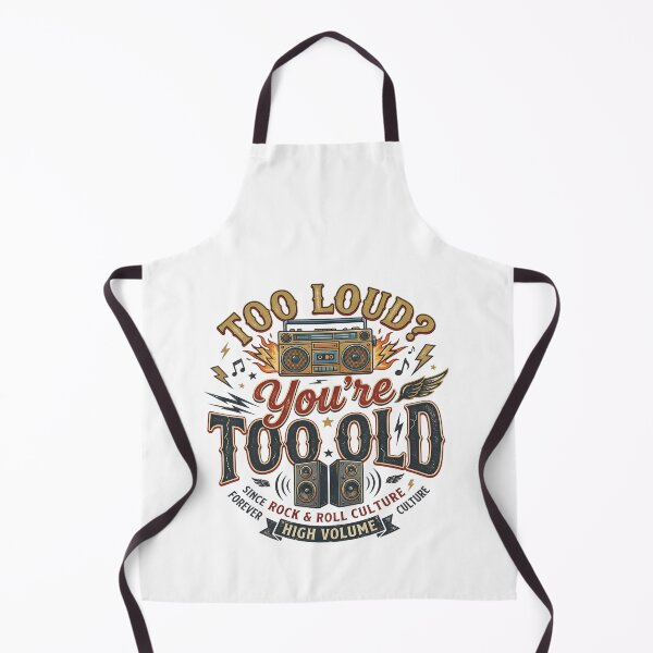 Item preview, Too Loud You're Too Old - Classic Rock & Roll Retro Boombox Quote designed and sold by MiaStyleStudio.