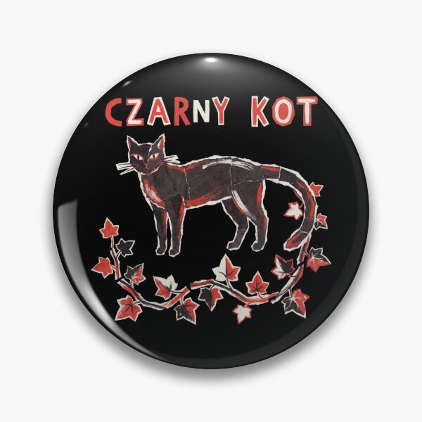 Item preview, Czarny Kot Polish Black Cat Folk Art Linocut Ivy Vine Illustration Shirt designed and sold by TeNovaStudio ⭐⭐⭐⭐⭐.
