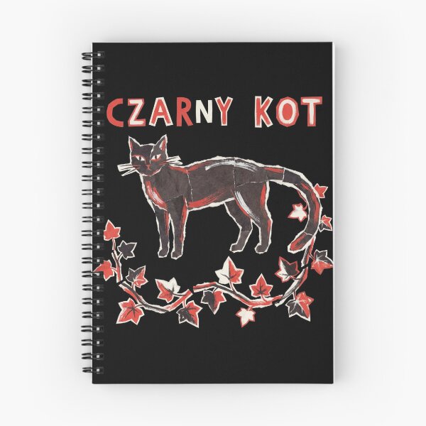 Item preview, Czarny Kot Polish Black Cat Folk Art Linocut Ivy Vine Illustration Shirt designed and sold by TeNovaStudio ⭐⭐⭐⭐⭐.