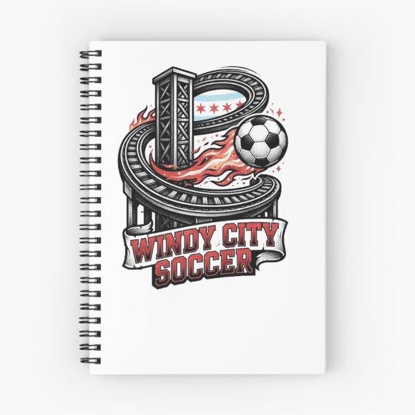 Item preview, Windy City Soccer - Chicago L-Train & Fire Football Art designed and sold by MilikDesignsPro.