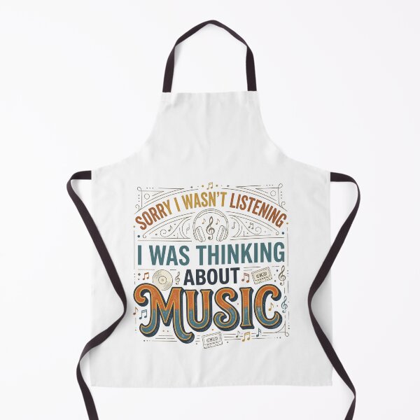 Item preview, Sorry I Wasn't Listening I Was Thinking About Music - Vintage Retro Quote designed and sold by MiaStyleStudio.