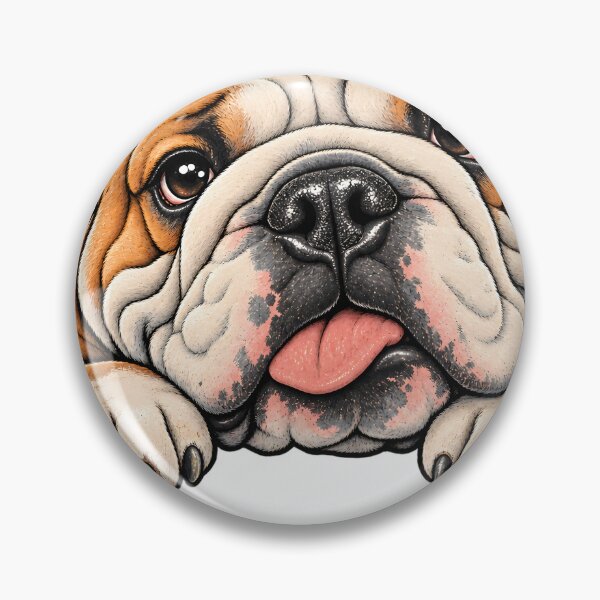 Item preview, Adorable Paint-Splattered Bulldog Face Art designed and sold by Nordo Studio.