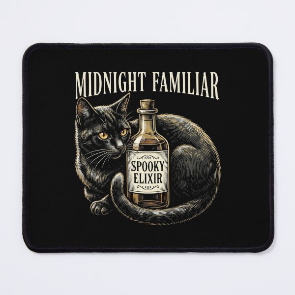 Item preview, Midnight Familiar Black Cat Spooky Elixir Apothecary Potion Halloween Shirt designed and sold by TeNovaStudio ⭐⭐⭐⭐⭐.
