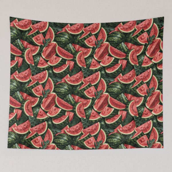 Item preview, Green and Red Watermelon Pattern designed and sold by KsaveraArt.