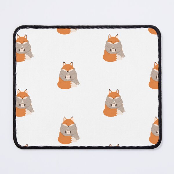 Item preview, Cozy Fox Drinking Hot Tea In Scarf designed and sold by Inka Moon Design.