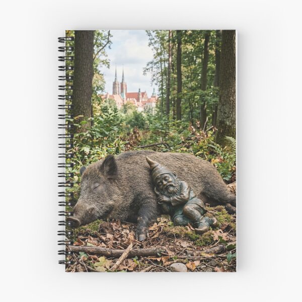 Item preview, Sleepy Boar Gnome Art Print – Lifelike Forest Nap Gift, Poland Travel Decor designed and sold by Purrfecta.