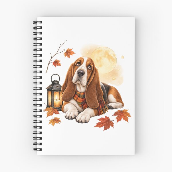 Item preview, Basset Hound Autumn Evening | Cozy Fall Dog designed and sold by PAPIRO SIGLO XXI.