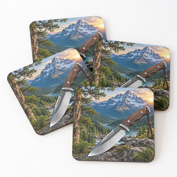 Item preview, Bushcraft knife mountain art designed and sold by urbanshop7.