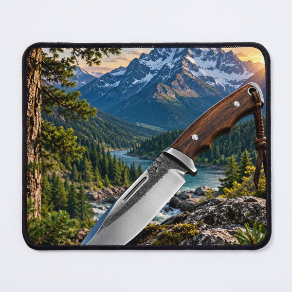 Item preview, Bushcraft knife mountain art designed and sold by urbanshop7.