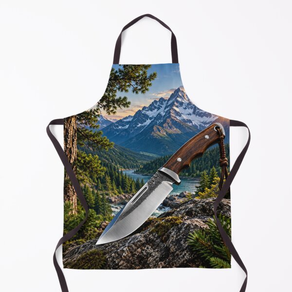 Item preview, Bushcraft knife mountain art designed and sold by urbanshop7.