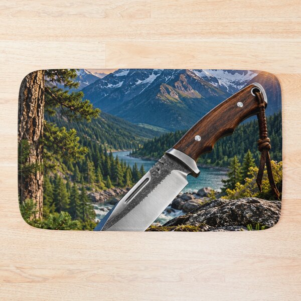 Item preview, Bushcraft knife mountain art designed and sold by urbanshop7.