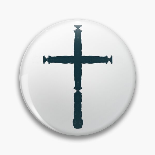 Item preview, Grunge Carved Cross Black Silhouette Rustic Gothic Symbol designed and sold by Akanyoni Studio .