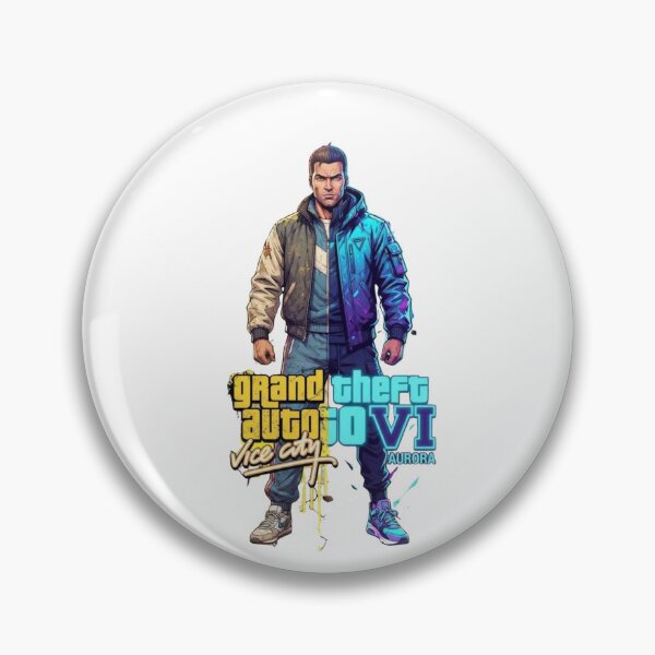 Item preview, Grand Theft Auto VI Vice City Neon Protagonist Graphic designed and sold by Alaric4you.