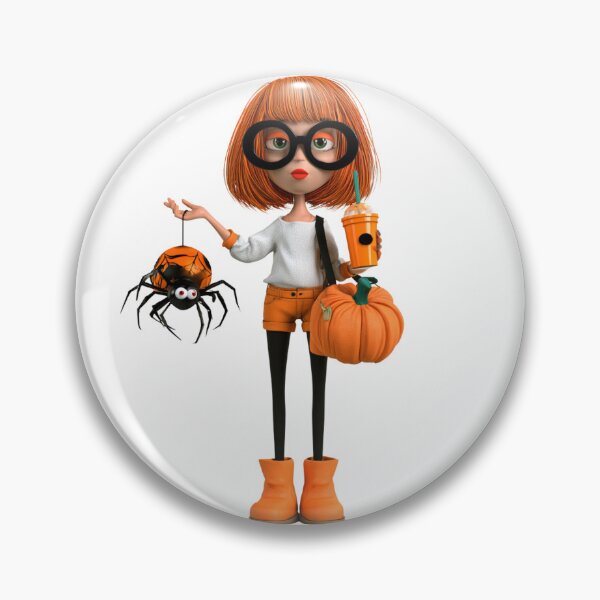 Item preview, Halloween Girl Pumpkin and Spider Vibes designed and sold by OutOfTheBubble.