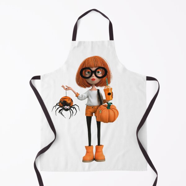 Item preview, Halloween Girl Pumpkin and Spider Vibes designed and sold by OutOfTheBubble.