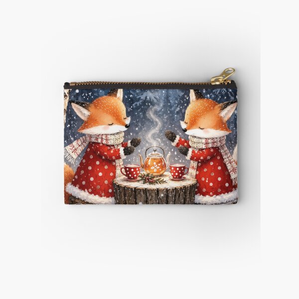 Item preview, Winter Tea Party – Whimsical Foxes in a Snowy Forest designed and sold by WhimsyWink.