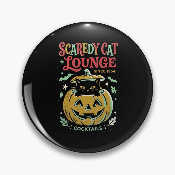 Item preview, Scaredy Cat Lounge Vintage Halloween Cocktail Bar Jack O Lantern Shirt designed and sold by TeNovaStudio ⭐⭐⭐⭐⭐.