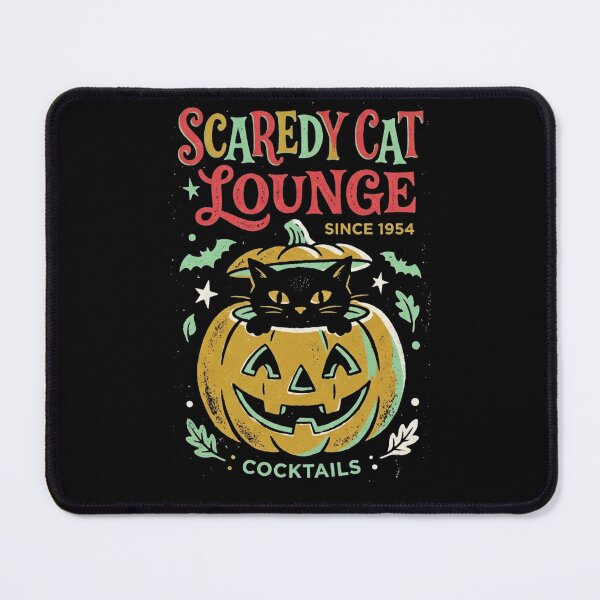 Item preview, Scaredy Cat Lounge Vintage Halloween Cocktail Bar Jack O Lantern Shirt designed and sold by TeNovaStudio ⭐⭐⭐⭐⭐.