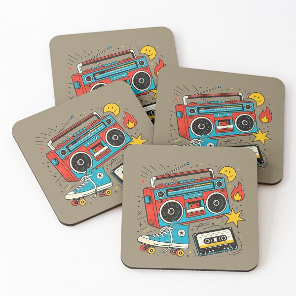 Item preview, Retro style: music, roller skates and the 80s designed and sold by mixoubraw.