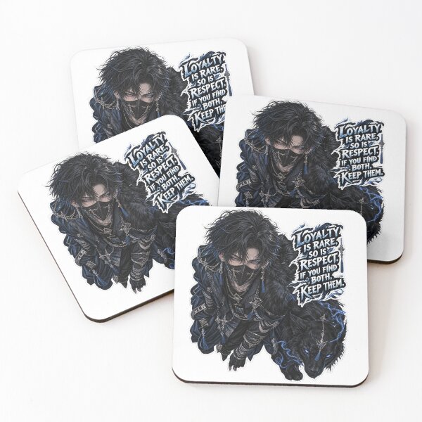 Item preview, Dark Anime Warrior Wolf Loyalty Respect Quote designed and sold by NovaToons.