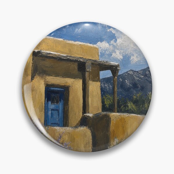 Artikelvorschau, Adobe House • Kunst der Südwestwüste • Rustikale Pueblo-Architektur (Malerei) entworfen und verkauft von An Old Mans Art.