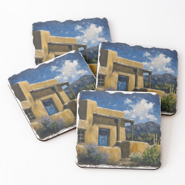 Item preview, Adobe House • Southwest Desert Art • Rustic Pueblo Architecture Painting designed and sold by kevnmel1964.