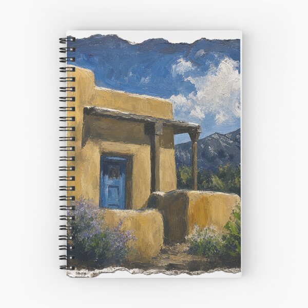Artikelvorschau, Adobe House • Kunst der Südwestwüste • Rustikale Pueblo-Architektur (Malerei) entworfen und verkauft von An Old Mans Art.