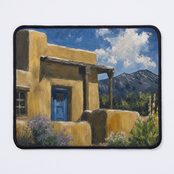 Item preview, Adobe House • Southwest Desert Art • Rustic Pueblo Architecture Painting designed and sold by kevnmel1964.