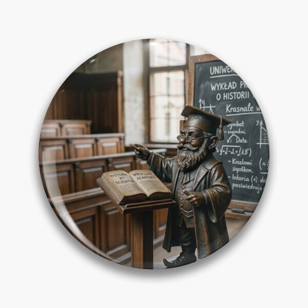 Item preview, Professor Lecture Hall Gnome Art Print – Quirky Academic Gift, Poland Travel Decor designed and sold by Purrfecta.