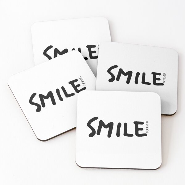 Item preview, Minimalist Typographic Art Smiles Forever in Black designed and sold by RRzShop.