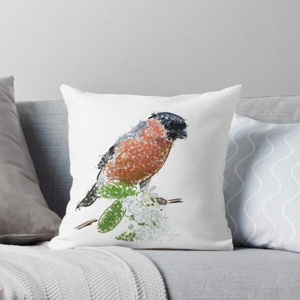 Item preview, Bullfinch on flowering branch designed and sold by TruemmerLiebe.
