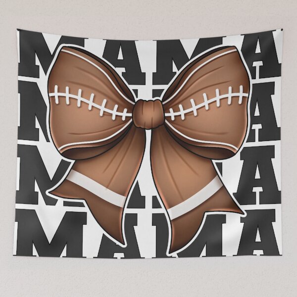 Item preview, Football Mama Bow – Game Day Graphic designed and sold by SweetTeezPrints.