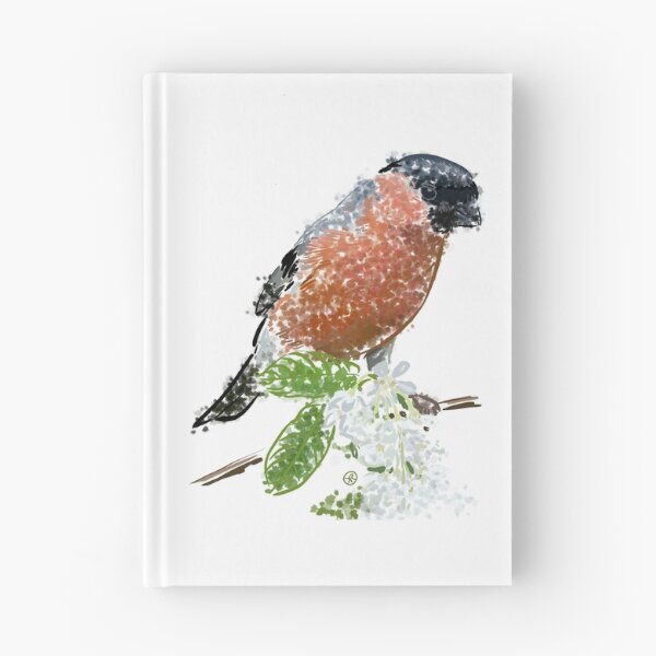 Item preview, Bullfinch on flowering branch designed and sold by TruemmerLiebe.