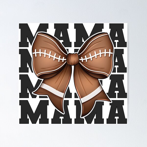 Item preview, Football Mama Bow – Game Day Graphic designed and sold by SweetTeezPrints.