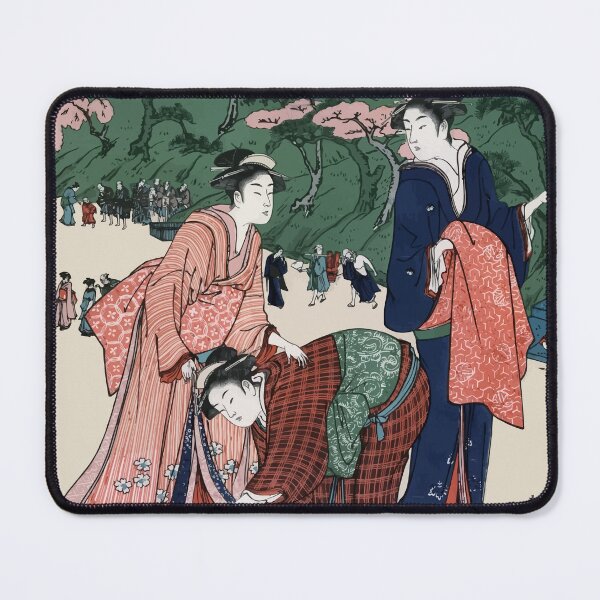 Item preview, Spring at the Temple - Ancient Japanese Illustration designed and sold by blackink-design.