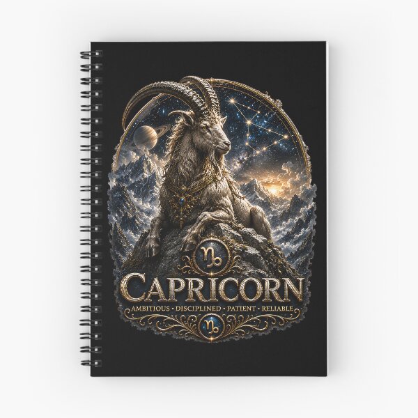 Item preview, Capricorn Zodiac Art – Majestic Mountain Goat Astrology Sweatshirt designed and sold by Classic Chaos Creations.