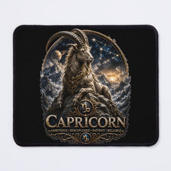 Item preview, Capricorn Zodiac Art – Majestic Mountain Goat Astrology Sweatshirt designed and sold by Classic Chaos Creations.